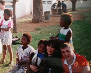 Steve and Wendy Rowe running youth activities. Soweto Township, South Africa, Aug 1993